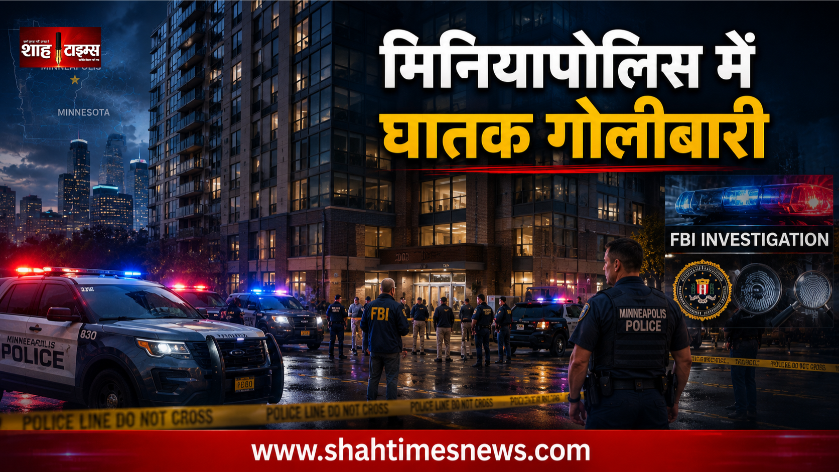 मिनियापोलिस में गोलीबारी, 2 लोगों की मौत, संदिग्ध भी मारा गया; 6 घायल