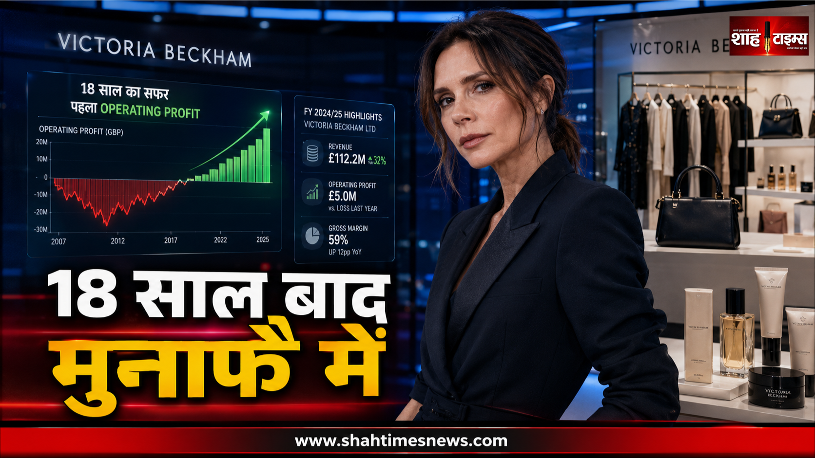 विक्टोरिया बेकहम की कंपनी पहली बार मुनाफे में, 18 साल बाद बदली बिजनेस की तस्वीर