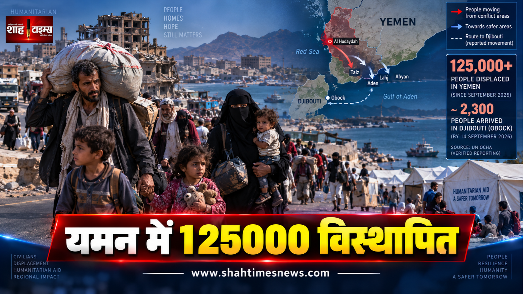 यमन में हिंसा से 125000 से ज्यादा लोग विस्थापित, संयुक्त राष्ट्र ने मानवीय संकट पर जताई चिंता