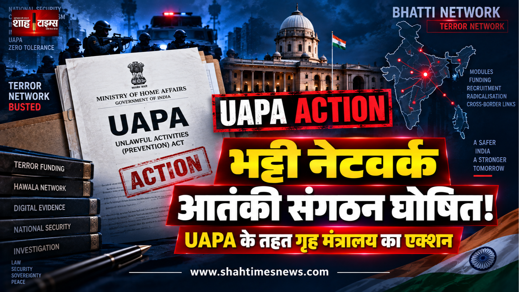 शाहजाद भट्टी नेटवर्क पर केंद्र का बड़ा शिकंजा, यूएपीए के तहत आतंकी संगठन घोषित