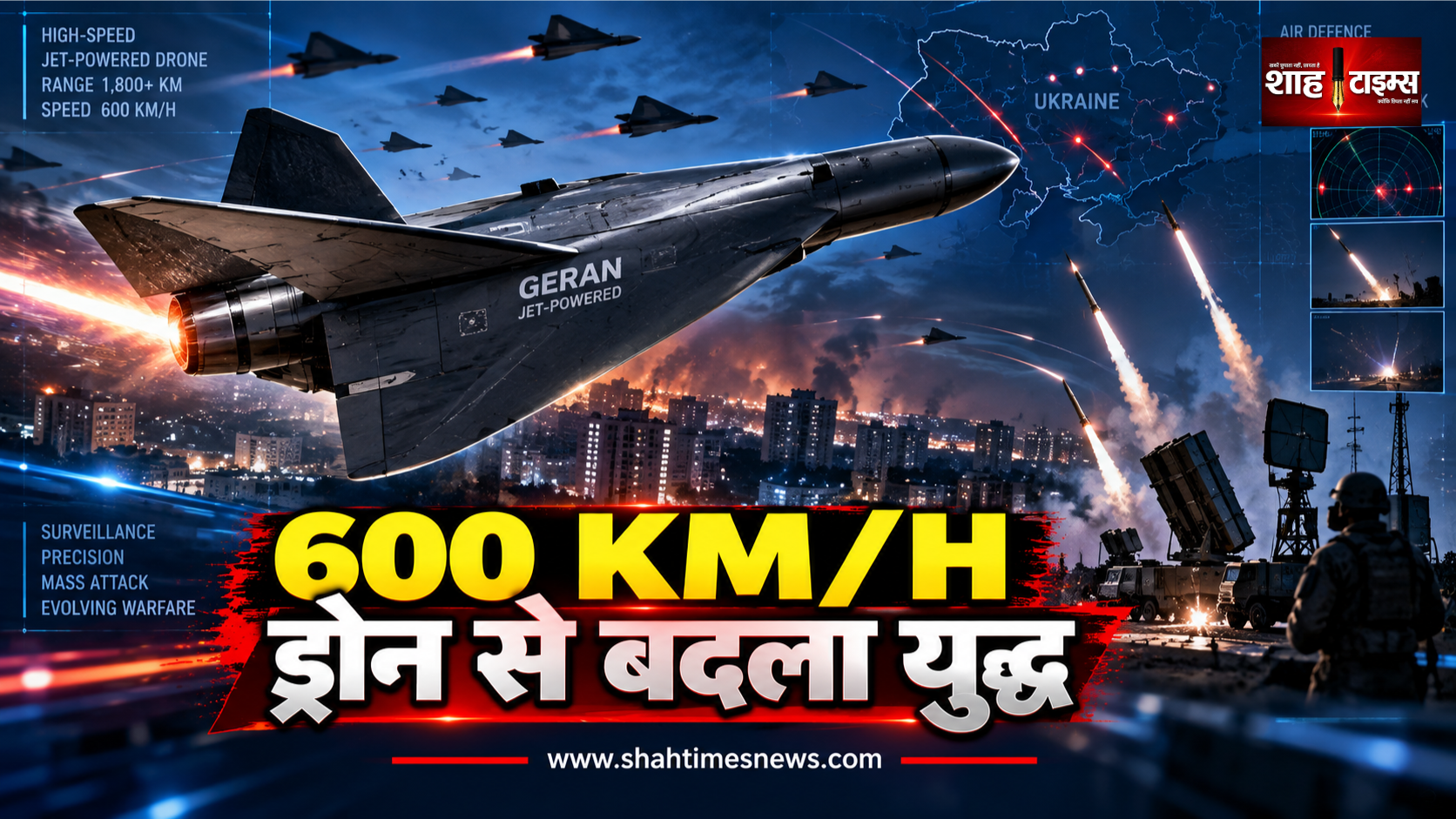 600 किलोमीटर प्रति घंटे की रफ्तार वाले ड्रोन से रूस का नया हवाई युद्ध, यूक्रेन की एयर डिफेंस पर बढ़ा दबाव