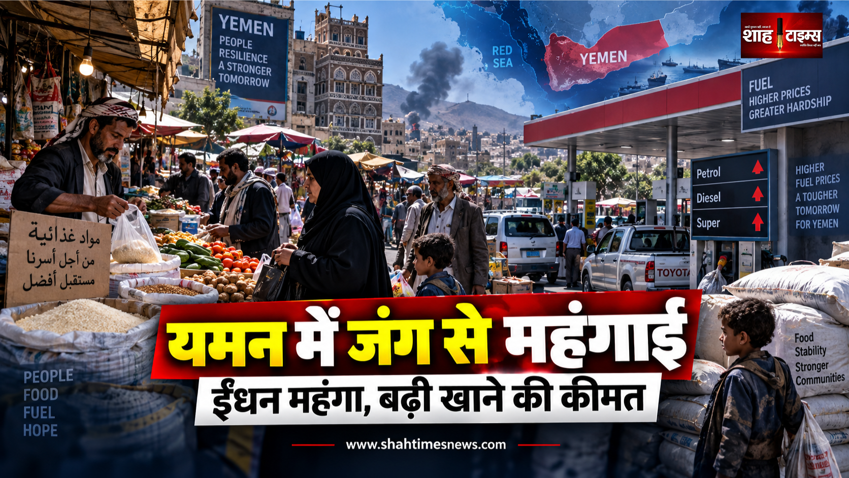 यमन में जंग का महंगाई पर असर, ईंधन महंगा होते ही खाद्य और परिवहन लागत बढ़ी