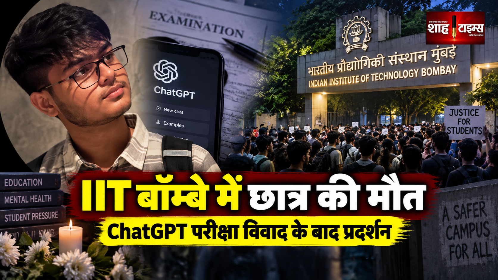 IIT बॉम्बे छात्र की मौत के बाद कैंपस में विरोध, परीक्षा में ChatGPT इस्तेमाल का था मामला