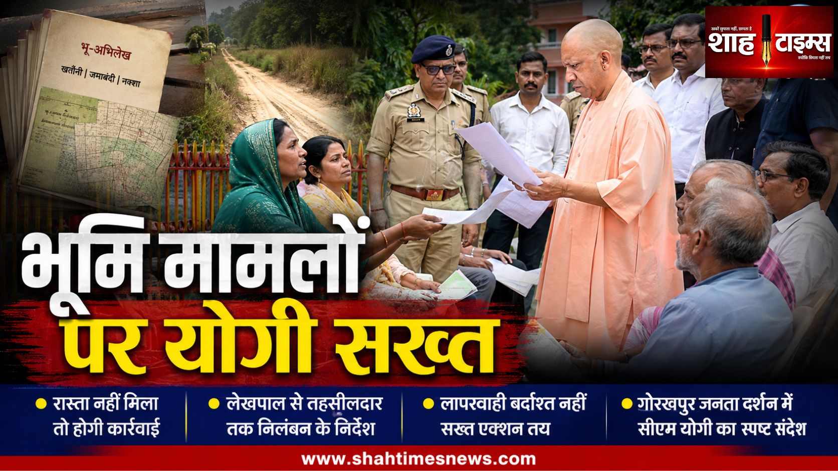 सीएम योगी का सख्त संदेश, भूमि मामलों में लापरवाही पर होगा एक्शन