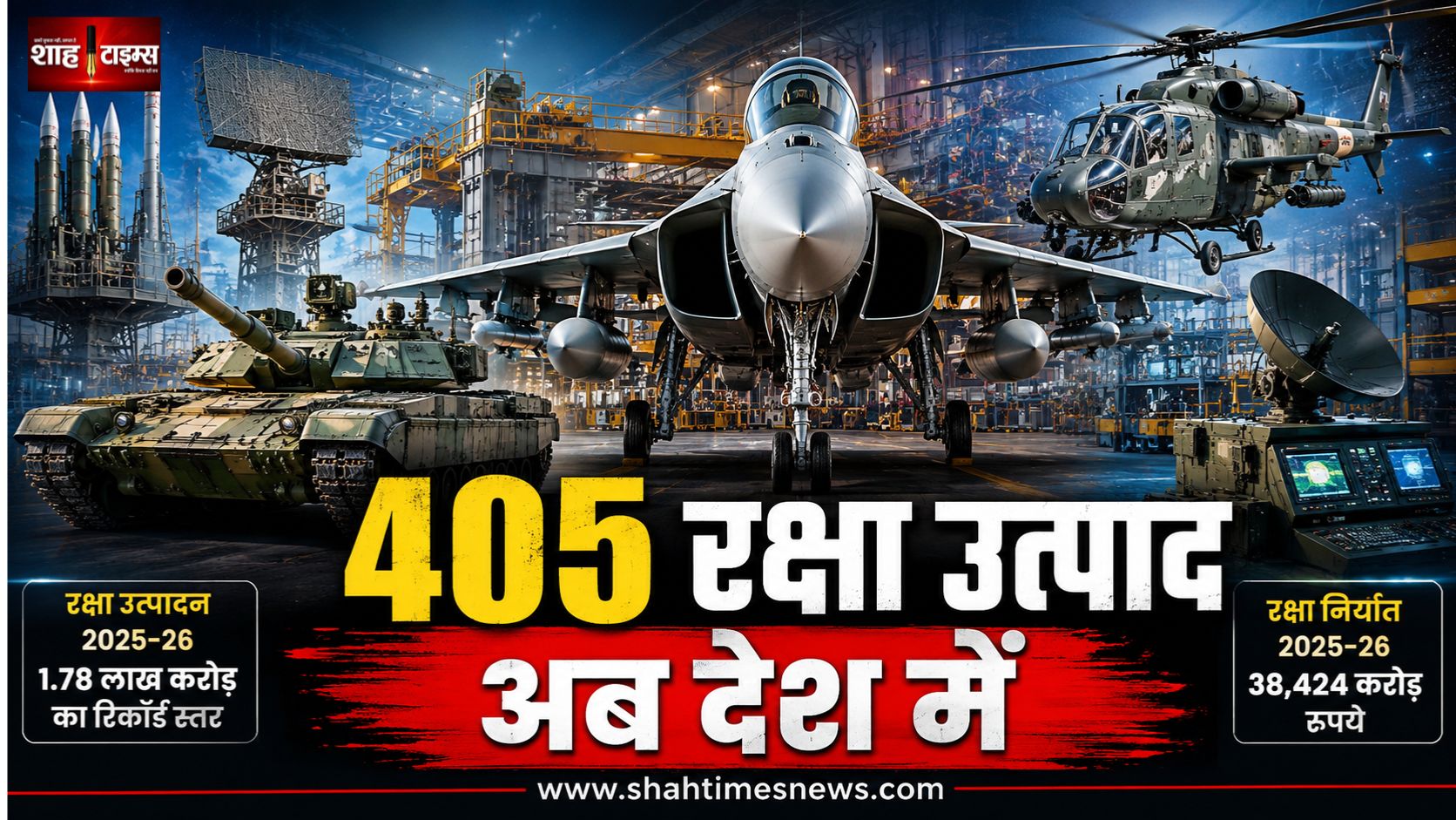 देश में बनेंगे 405 रक्षा उत्पाद, लड़ाकू विमान से टैंक तक स्वदेशीकरण