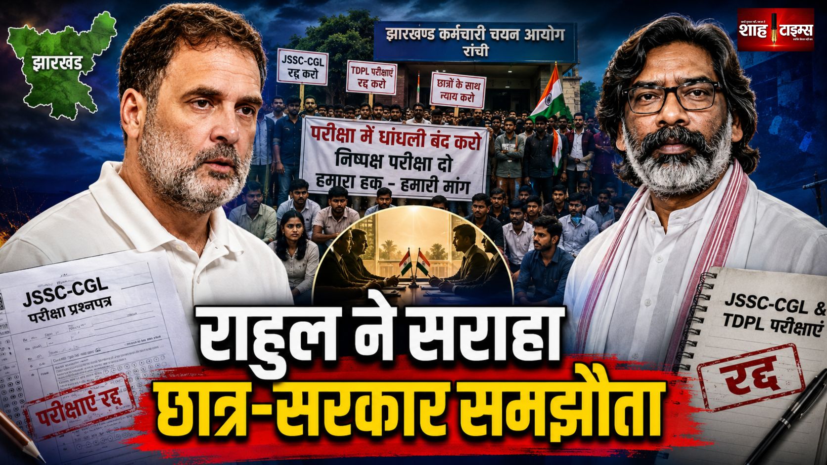 राहुल गांधी ने झारखंड सरकार और छात्रों के बीच सहमति की सराहना की