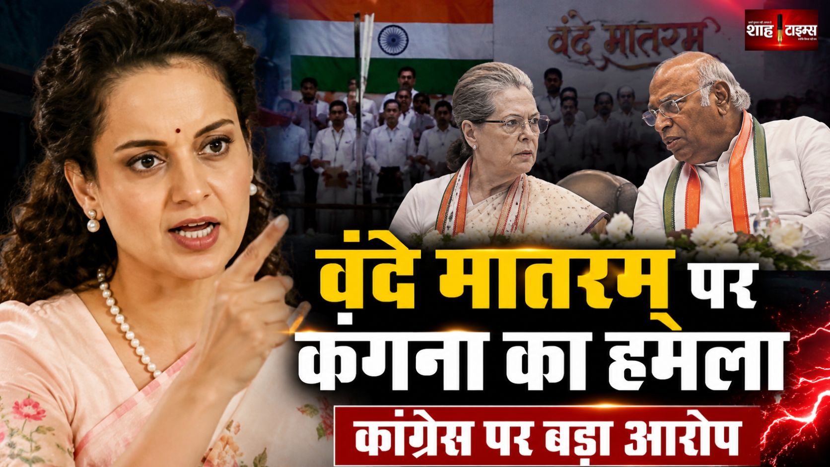 वंदे मातरम् विवाद पर कंगना का कांग्रेस पर हमला, बोलीं देश के खिलाफ जा रही पार्टी