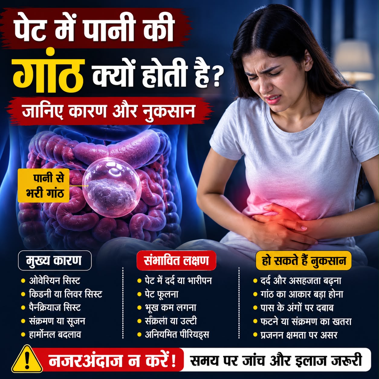 पेट में पानी की गांठ क्या होती है? जानिए इसके कारण और नुकसान