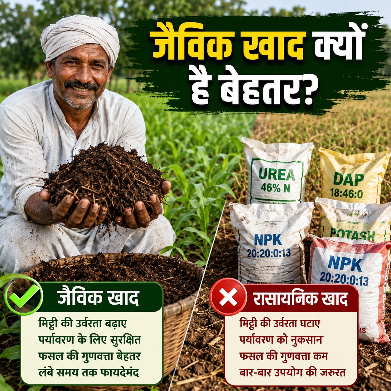 रासायनिक खाद से बेहतर क्यों मानी जाती है जैविक खाद, जानिए वजह