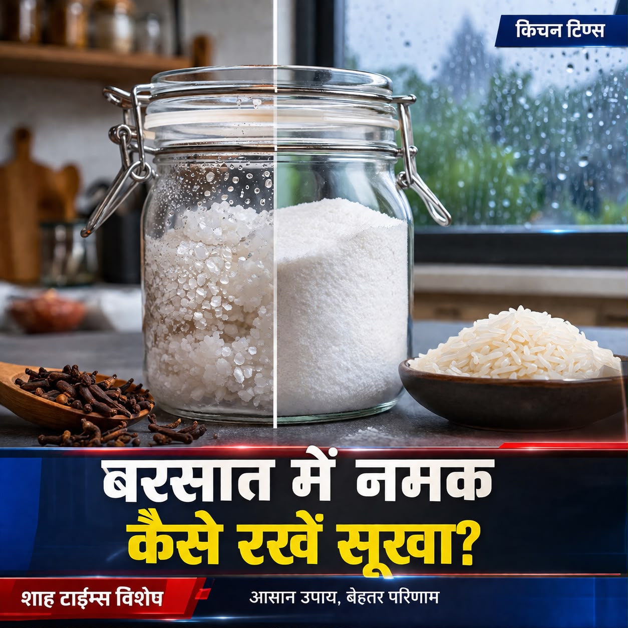 बरसात में नमक हो जाता है गीला? अपनाएं ये आसान उपाय