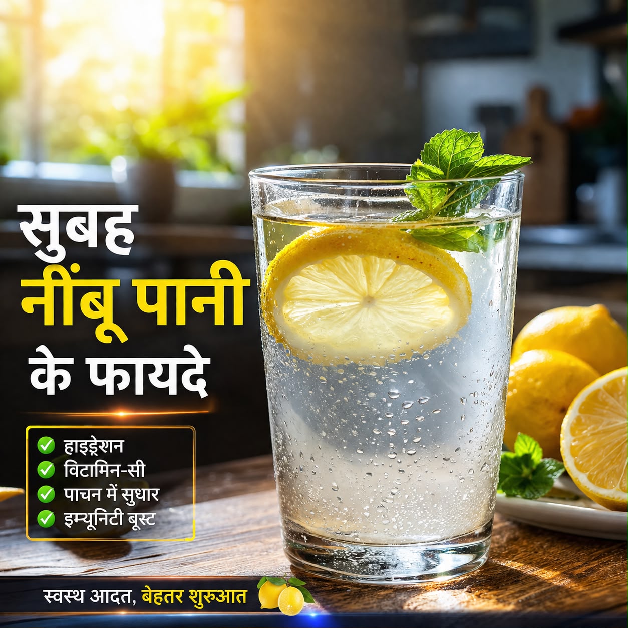 सुबह नींबू पानी से करें दिन की शुरुआत, सेहत को मिल सकते हैं कई फायदे