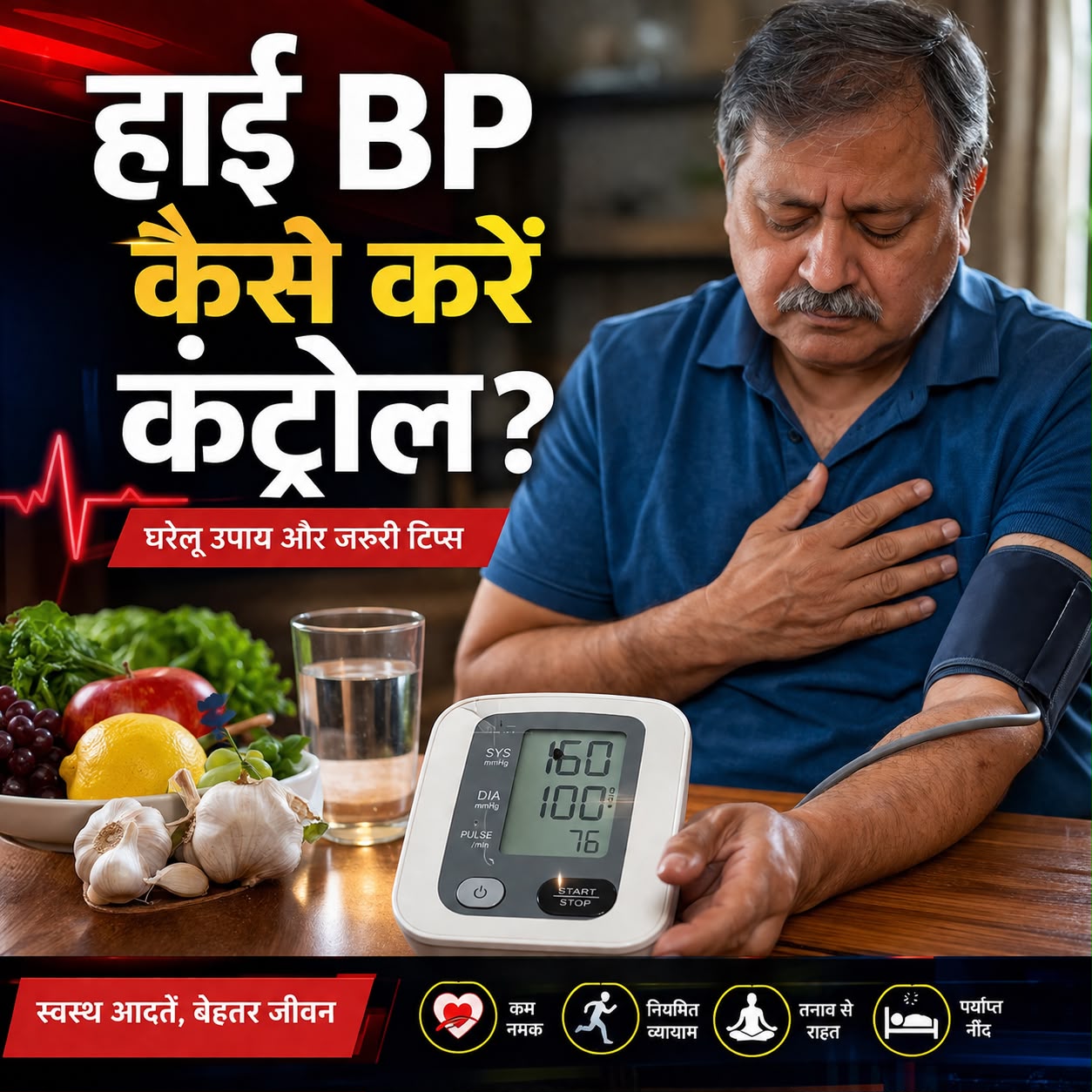 हाई ब्लड प्रेशर से राहत पाने के लिए अपनाएं ये घरेलू उपाय