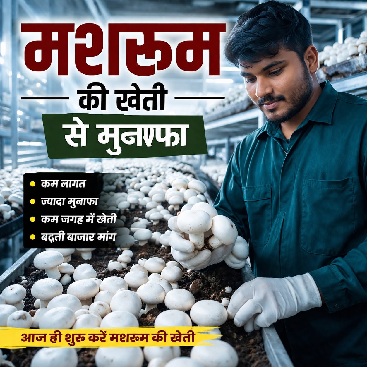 मशरूम की खेती से कम लागत में कमाएं अच्छा मुनाफा, जानिए तरीका