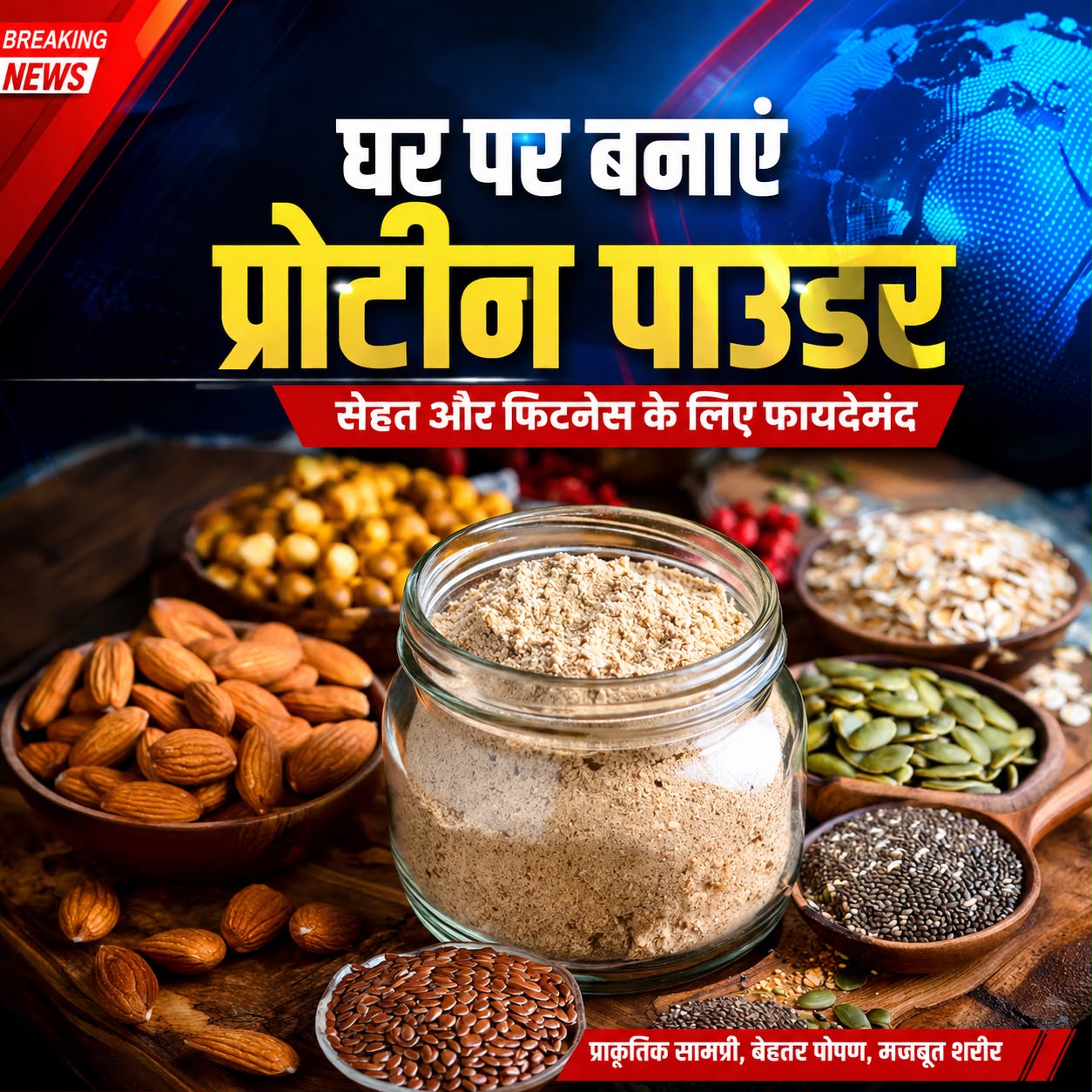 घर पर बनाएं प्रोटीन पाउडर, सेहत और फिटनेस के लिए हो सकता है फायदेमंद