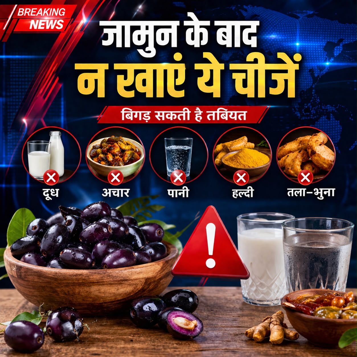 जामुन खाने के बाद इन चीजों से बनाएं दूरी, बिगड़ सकती है तबीयत