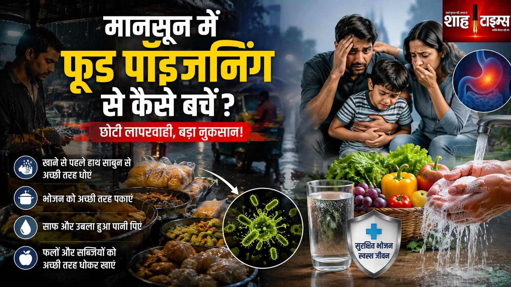 मानसून में फूड पॉइजनिंग का बढ़ा खतरा, जानिए बचाव के असरदार उपाय