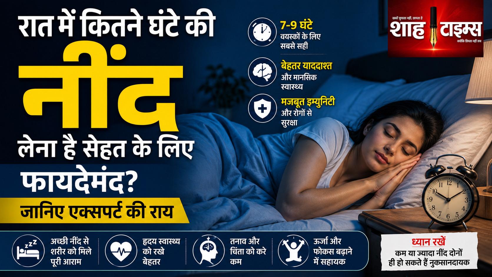 रात में कितने घंटे की नींद है सबसे फायदेमंद? जानिए विशेषज्ञों की राय