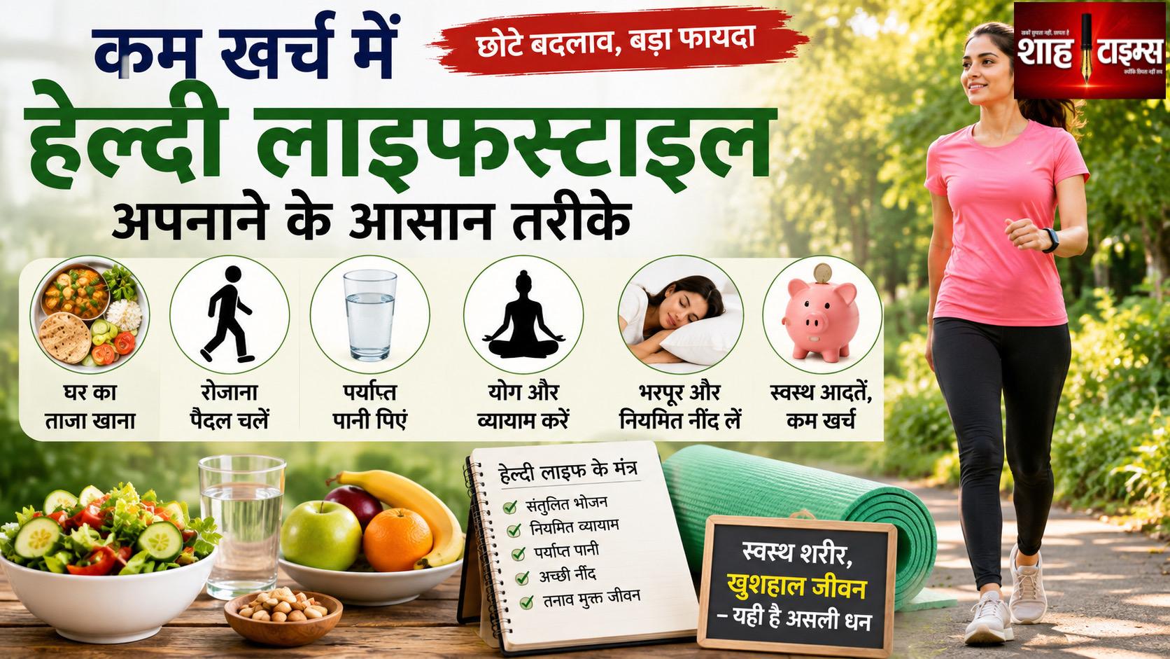 कम खर्च में हेल्दी लाइफस्टाइल कैसे अपनाएं? जानिए आसान और असरदार तरीके