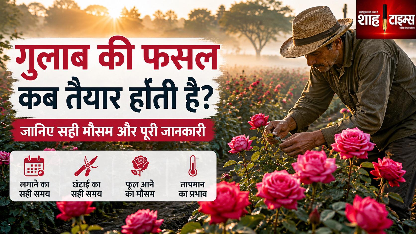 गुलाब की फसल किस मौसम में तैयार होती है? जानिए सही समय