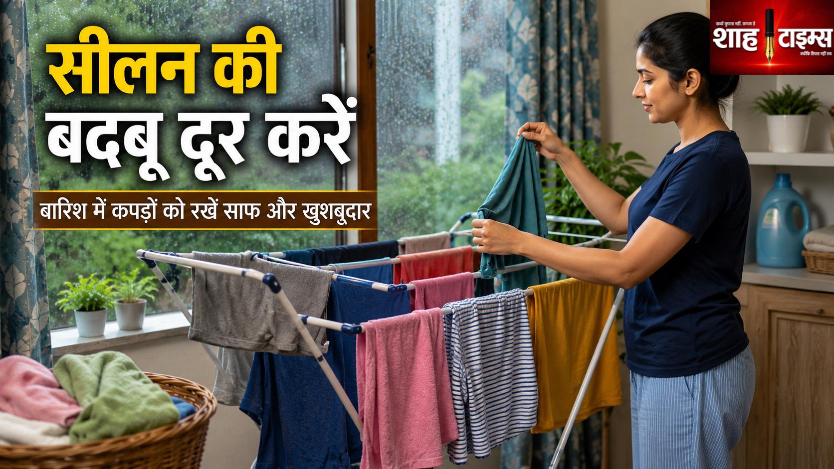 बारिश में कपड़ों की सीलन भरी बदबू कैसे करें दूर? जानिए उपाय