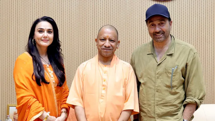 Batwara 1947 प्रमोशन: Sunny Deol-Preity Zinta की CM योगी से मुलाक़ात