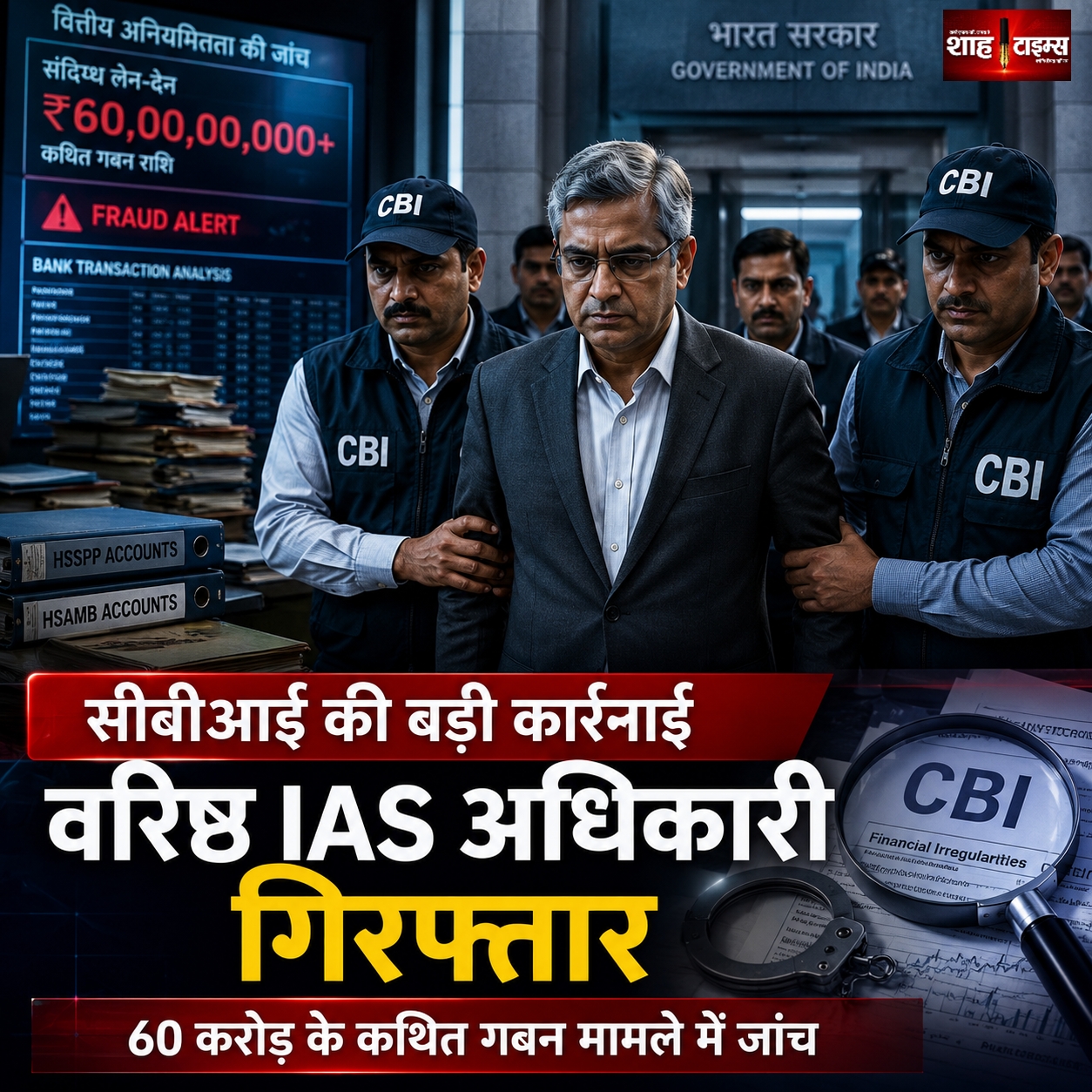 सीबीआई ने 60 करोड़ रुपये के कथित गबन मामले में वरिष्ठ IAS अधिकारी को किया गिरफ्तार