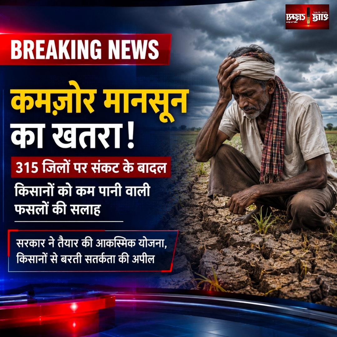 सरकार ने किसानों को किया सतर्क, कमजोर मानसून की आशंका के बीच विशेष निगरानी तंत्र सक्रिय