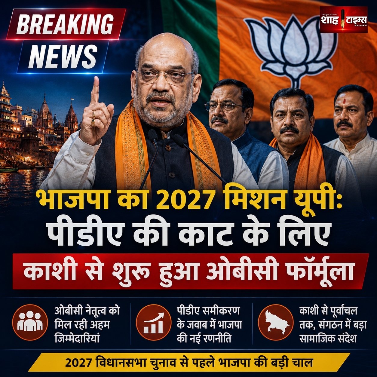 भाजपा का 2027 मिशन यूपी: पीडीए की काट के लिए काशी से शुरू हुआ ओबीसी फॉर्मूला