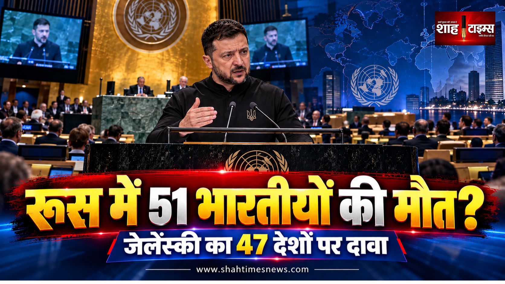 संयुक्त राष्ट्र में जेलेंस्की का दावा, रूस 47 देशों के नागरिकों को युद्ध में इस्तेमाल कर रहा