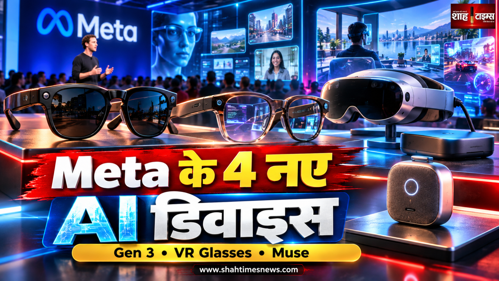 Meta Connect 2026 में AI का बड़ा विस्तार, Ray-Ban Meta Gen 3 से नए VR Glasses तक 4 डिवाइस पेश