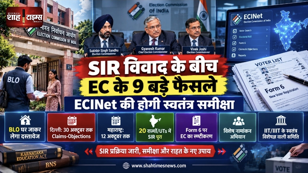 SIR विवाद के बीच चुनाव आयोग के 9 बड़े फैसले, ECINet की होगी स्वतंत्र समीक्षा