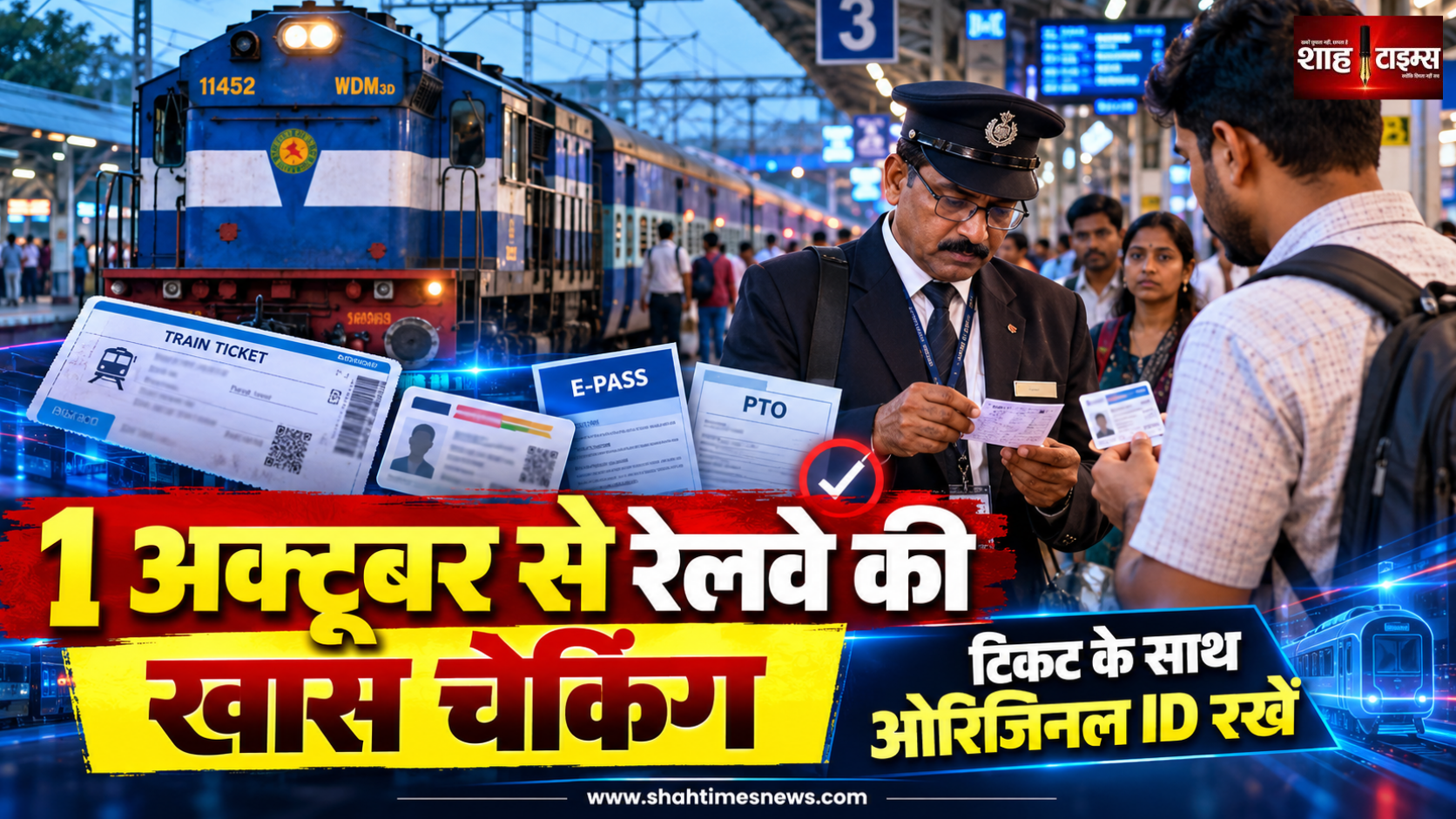1 अक्टूबर से रेलवे की खास चेकिंग, टिकट के साथ ओरिजिनल ID और पात्रता दस्तावेज रखना जरूरी