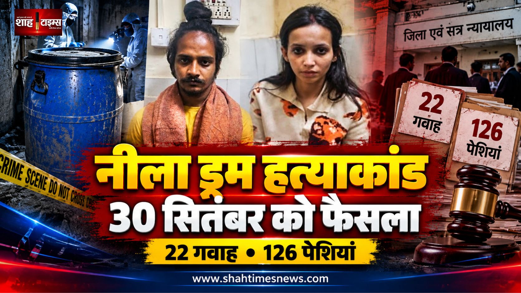 मेरठ के नीला ड्रम हत्याकांड में कल फैसला, 22 गवाह और 126 पेशियों के बाद आएगा निर्णय