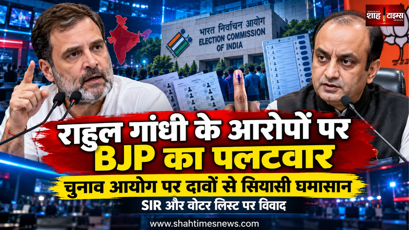 राहुल गांधी के चुनाव आयोग संबंधी आरोपों पर BJP का पलटवार, कहा प्रपंच चलाया जा रहा है