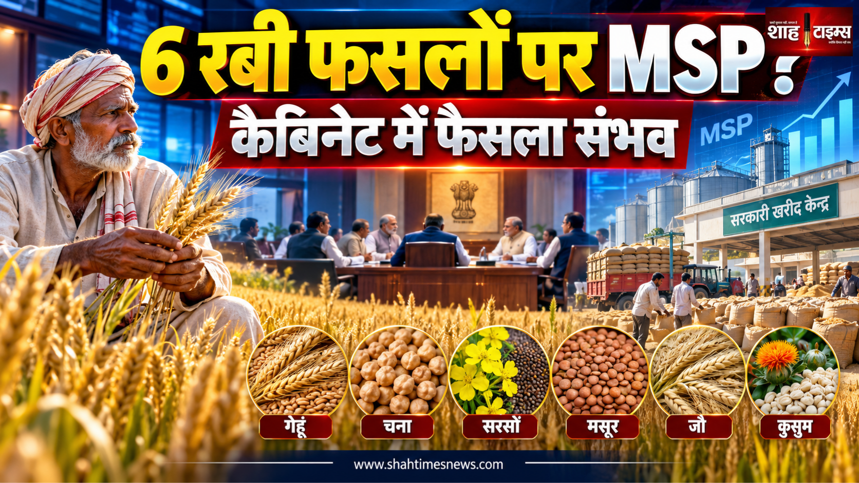 MSP पर किसानों को राहत की तैयारी, गेहूं-चना समेत 6 रबी फसलों की कीमत बढ़ाने पर कैबिनेट में विचार