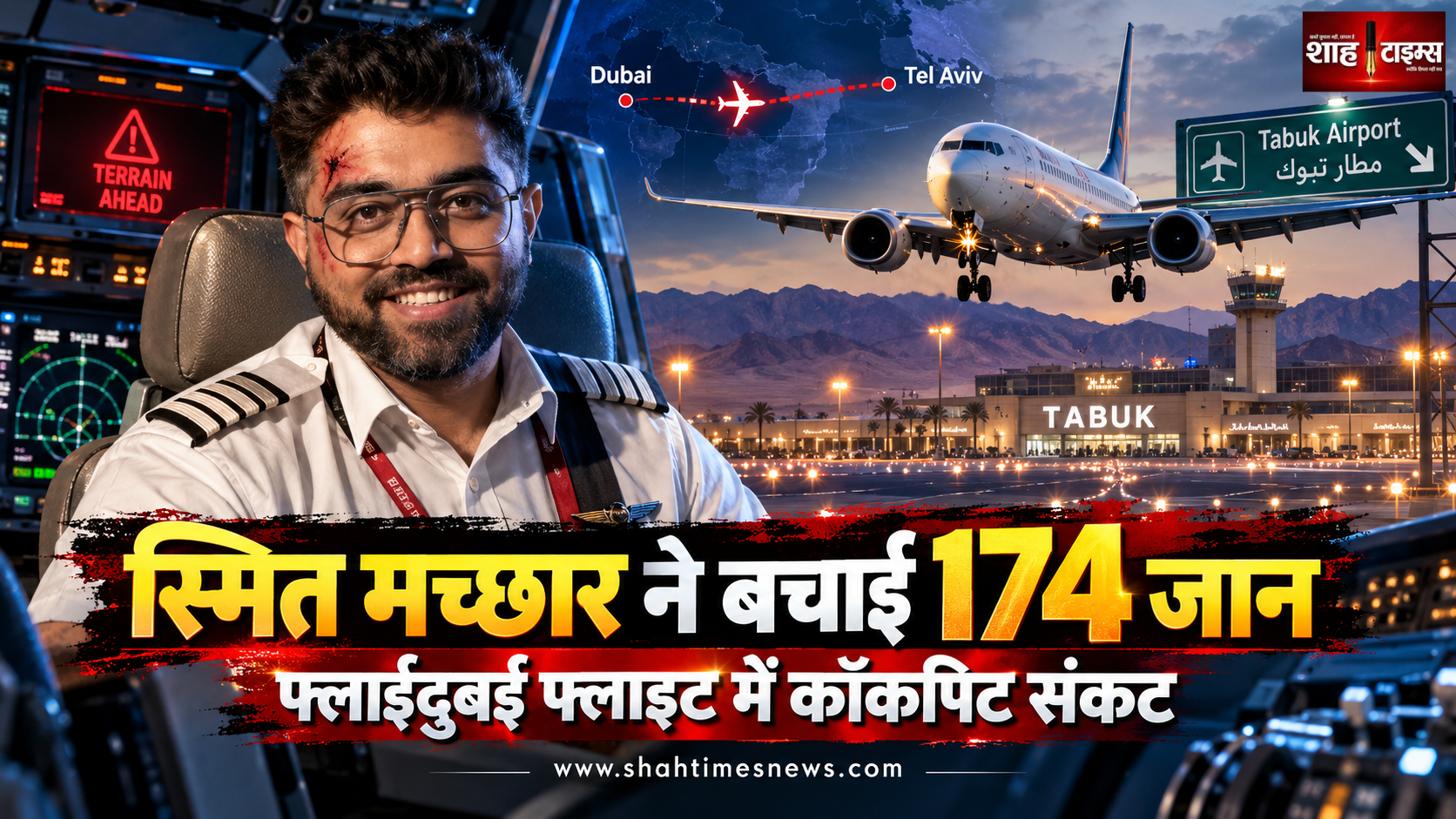 फ्लाईदुबई फ्लाइट में बड़ा संकट, घायल कैप्टन स्मित मच्छार ने बचाई 174 यात्रियों की जान
