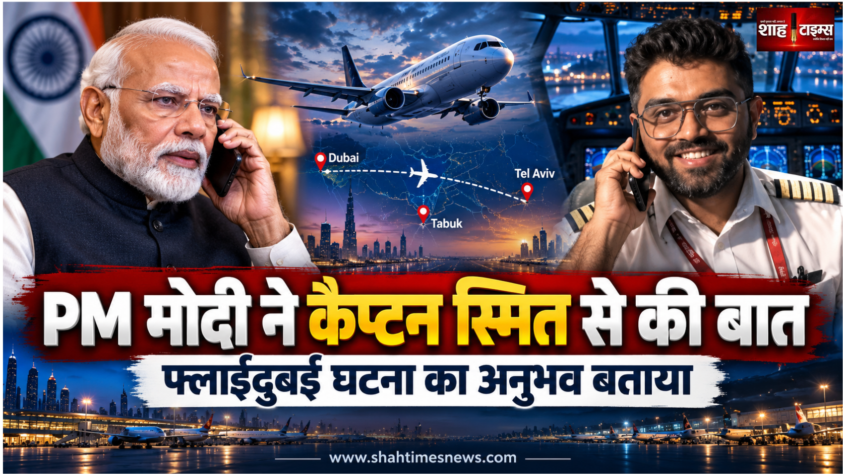 प्रधानमंत्री मोदी ने कैप्टन स्मित मछार से की बात, फ्लाईदुबई घटना का अनुभव सुना