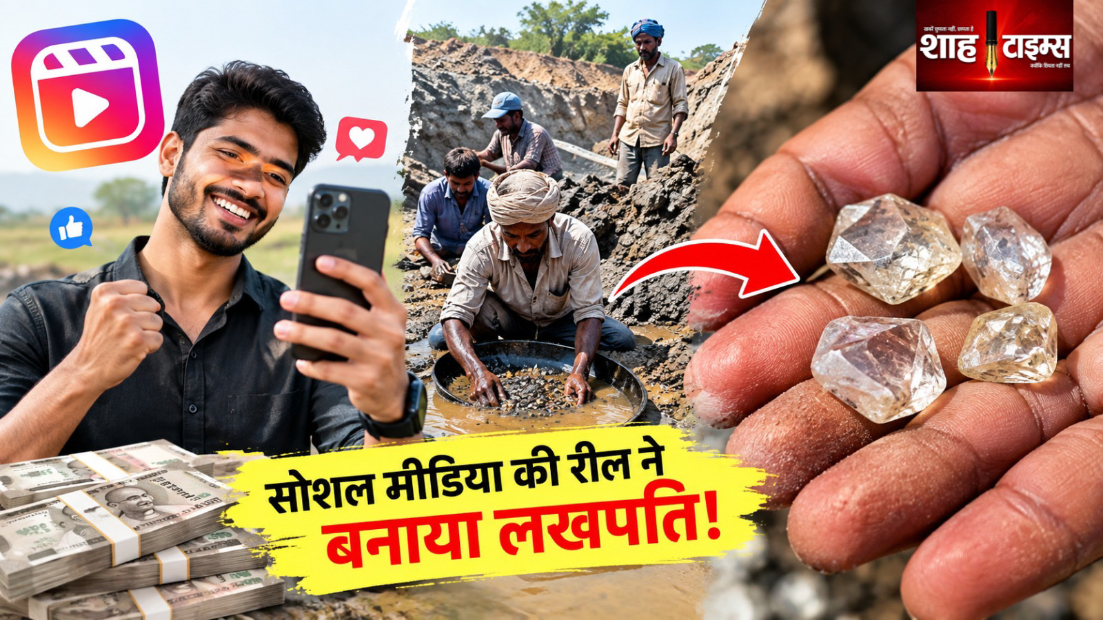 सोशल मीडिया की रील देखकर पन्ना पहुंचे दंपती, 6 महीने की मेहनत के बाद मिले 4 हीरे; करीब 12 लाख रुपये आंकी गई कीमत