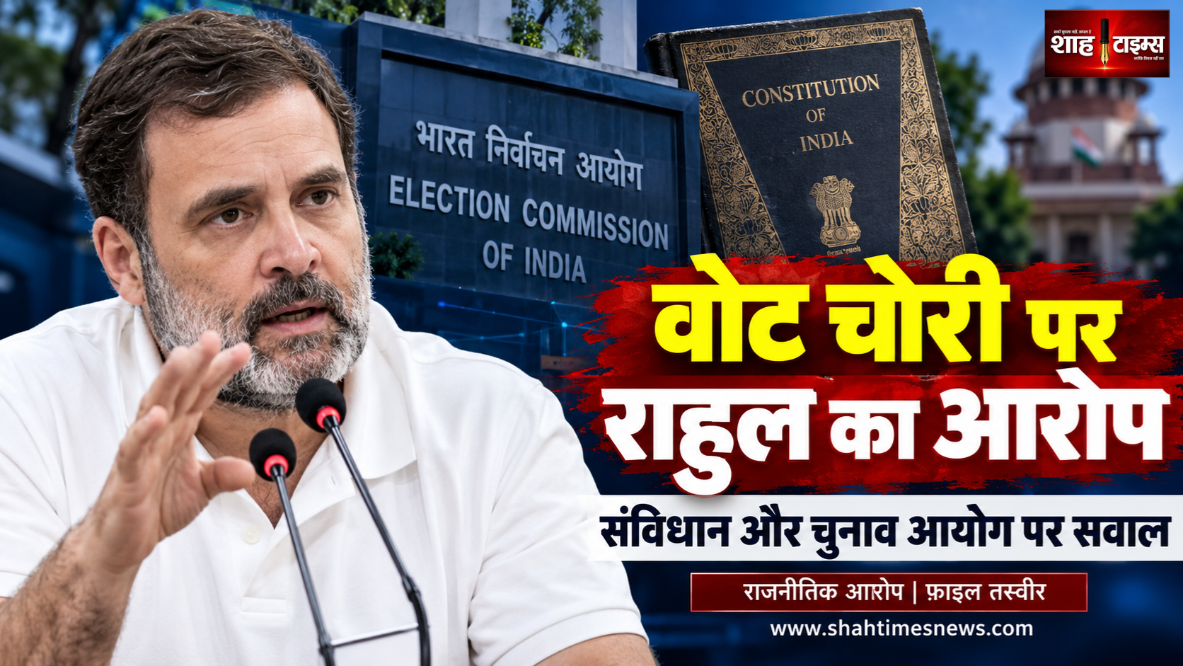 दिल्ली में राहुल गांधी का आरोप, ‘वोट चोरी हुई, संविधान को नष्ट किया जा रहा’