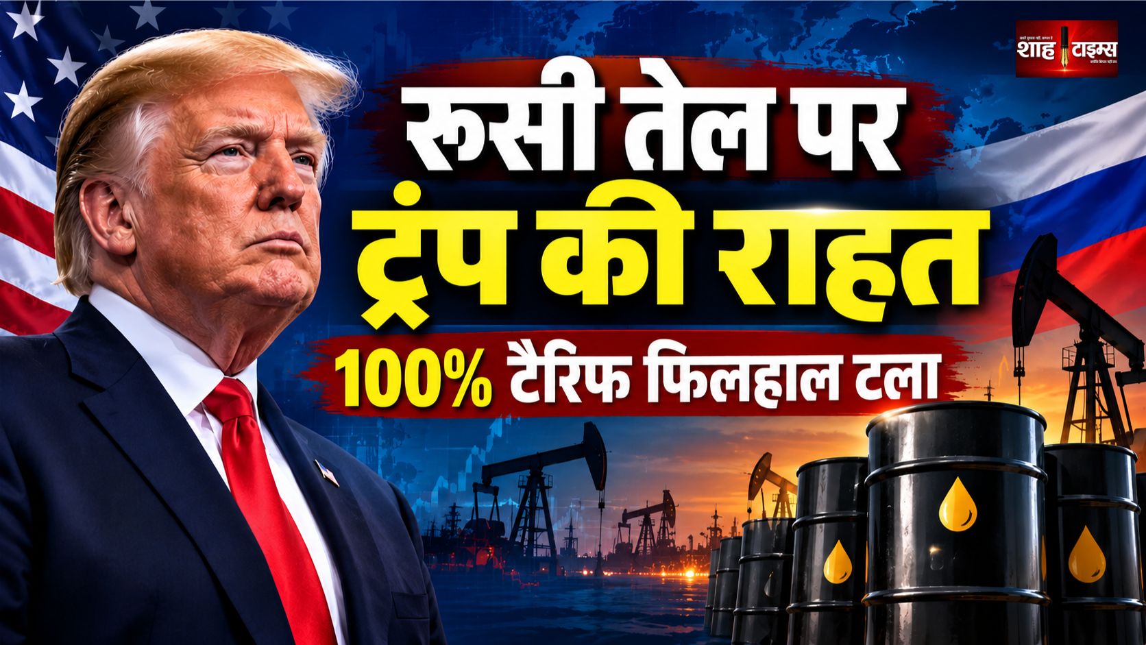 ट्रंप ने रूसी तेल पर नए अमेरिकी प्रतिबंध रोके, भारत पर 100% टैरिफ का खतरा फिलहाल टला
