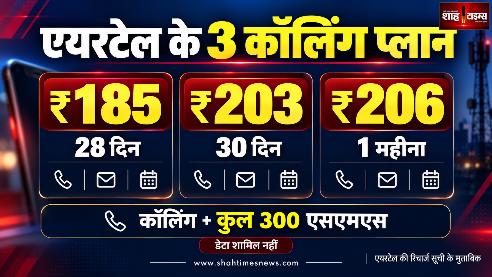 एयरटेल के ₹185 से कॉलिंग प्लान, 28 दिन और 1 महीने में क्या फर्क?