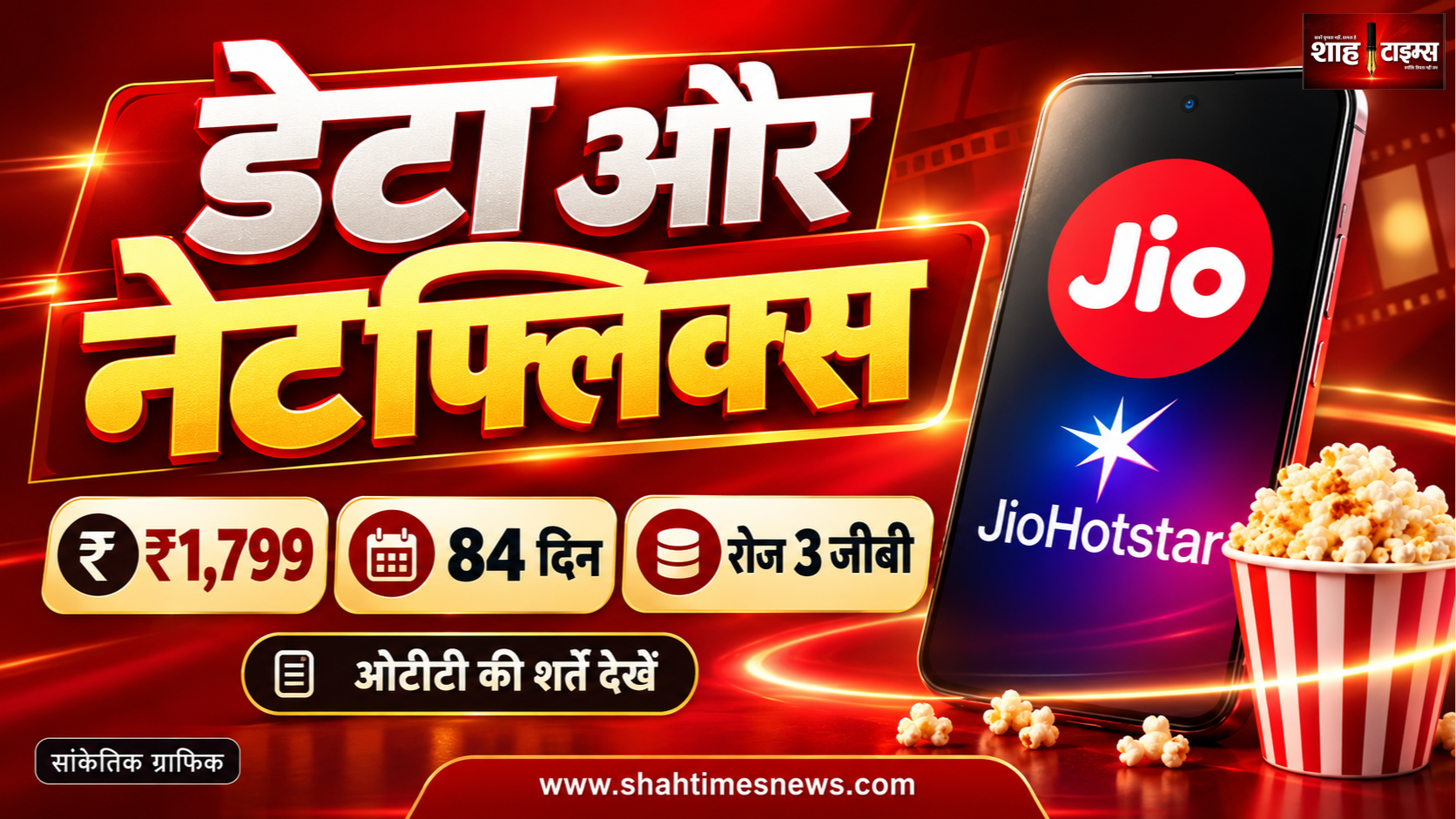 जियो का ₹1,799 प्लान: 84 दिन डेटा और नेटफ्लिक्स, रिचार्ज से पहले समझें शर्तें